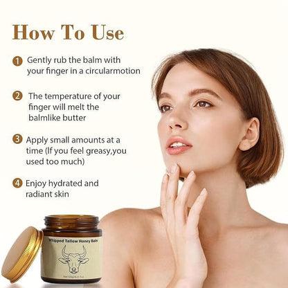 Revive Dry, Sensitive Skin with Pure Grass-Fed Tallow & Honey Balm