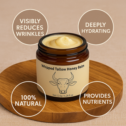 Revive Dry, Sensitive Skin with Pure Grass-Fed Tallow & Honey Balm