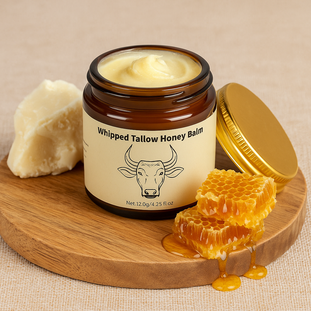 Revive Dry, Sensitive Skin with Pure Grass-Fed Tallow & Honey Balm